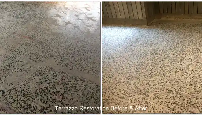 A Third Image of Terrazzo Restoration Before and After