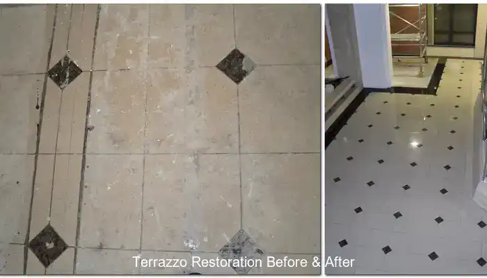 A sixth Image of Terrazzo Restoration Before and After
