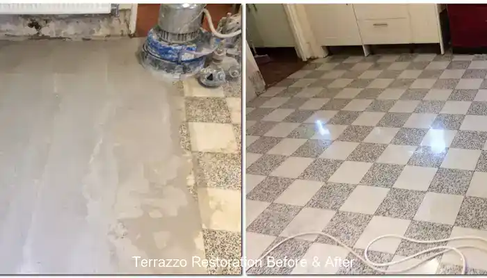 A seventh Image of Terrazzo Restoration Before and After