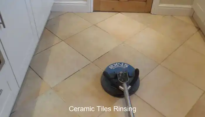 an image of ceramic tiles rinsing