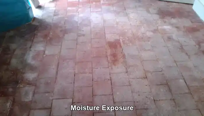 Moisture Exposure affecting quarry tiles