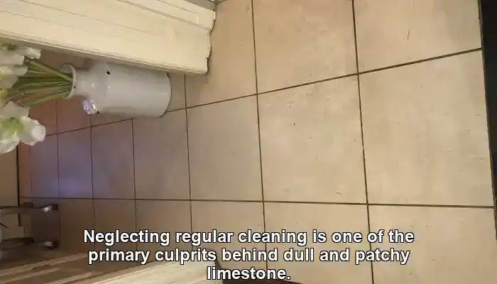 Neglecting regular cleaning is one of the primary culprits behind dull and patchy limestone.