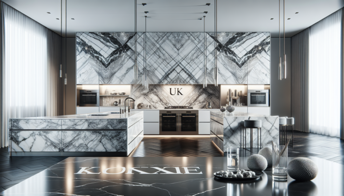 Elegant Carrara and Statuario marble in a UK home, showcasing distinct cleaning needs.