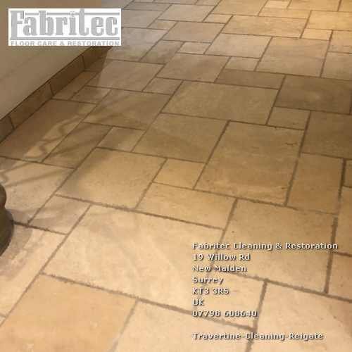 striking travertine floor cleaning service in Reigate Reigate