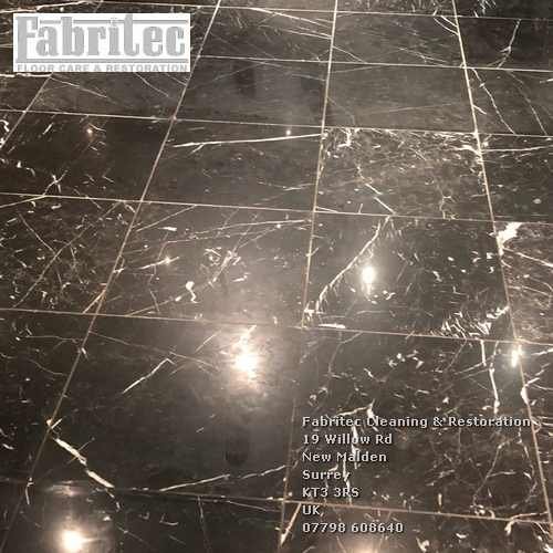 Picture showing the marble polishing work by Fabritec in Surrey