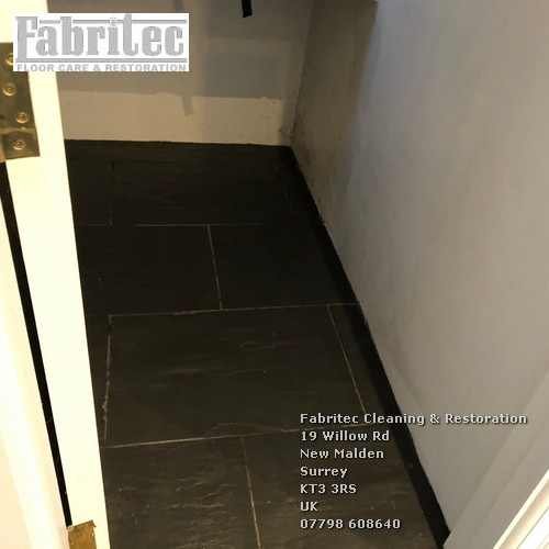 Picture showing slate cleaning and sealing West Byfleet by Fabritec, Tile Cleaning Surrey