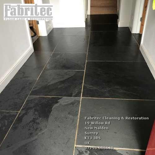 Picture showing slate cleaning and sealing Richmond upon Thames by Fabritec, Tile Cleaning Surrey