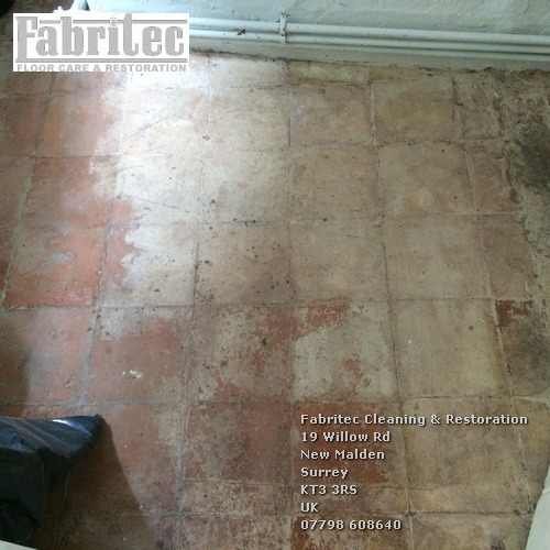 Picture of dull Terracotta tiles in Walton on Thames