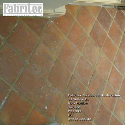 Picture of dull Terracotta tiles in Wallington