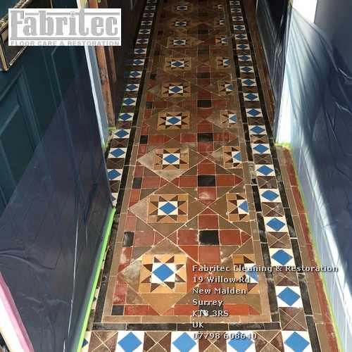 cleaning minton tile floors in Cobham