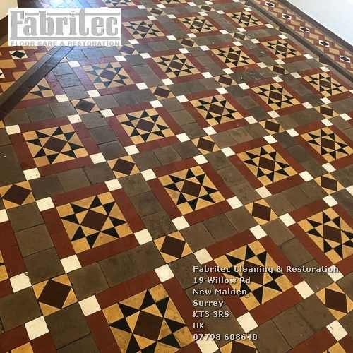 grouting victorian floor tiles in Feltham