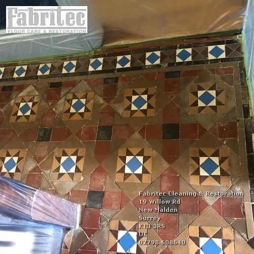 grouting victorian floor tiles in Mitcham