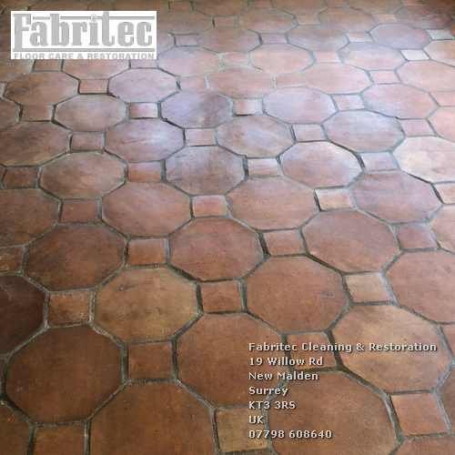 terracotta tile floors can have old peeling coatings in Wimbledon