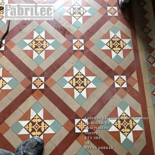 encaustic tile floor cloaning services in Oxshott