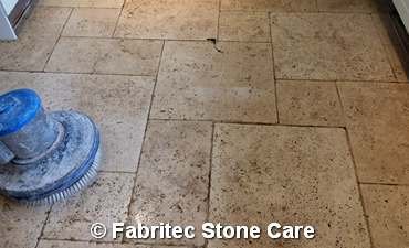 Travertine floor scrubbing Tadworth